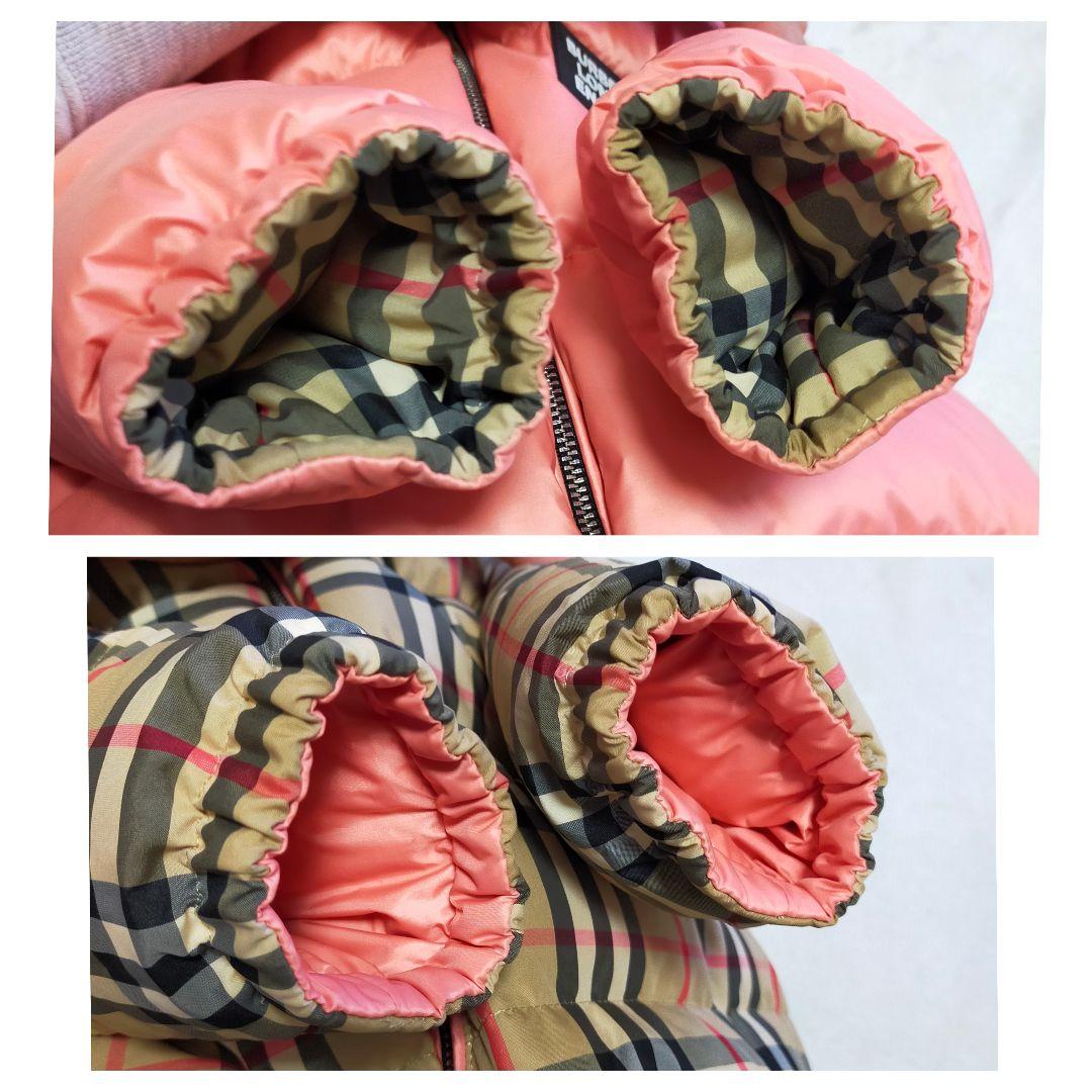 美品　BURBERRY　2Y92cm　リバーシブル　ダウンジャケット