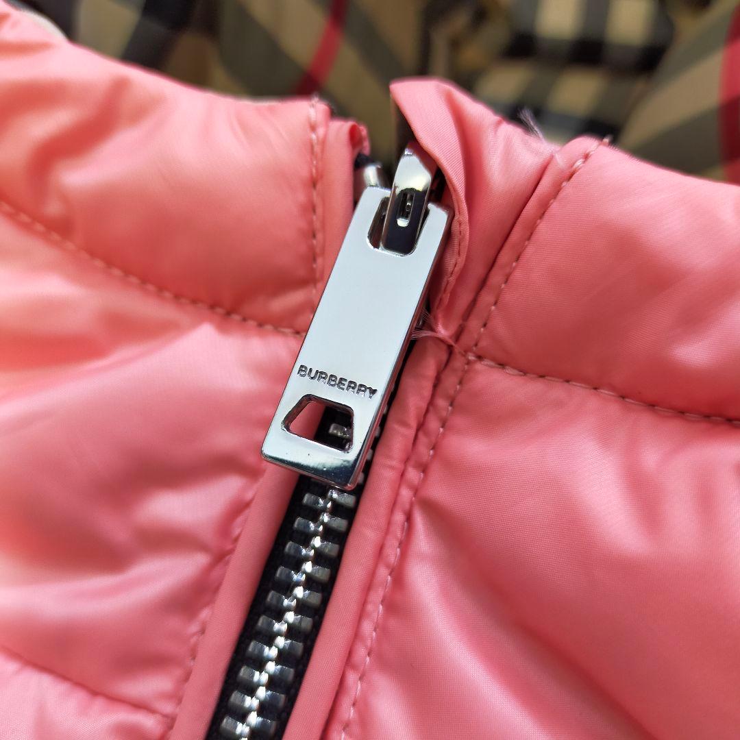 美品　BURBERRY　2Y92cm　リバーシブル　ダウンジャケット