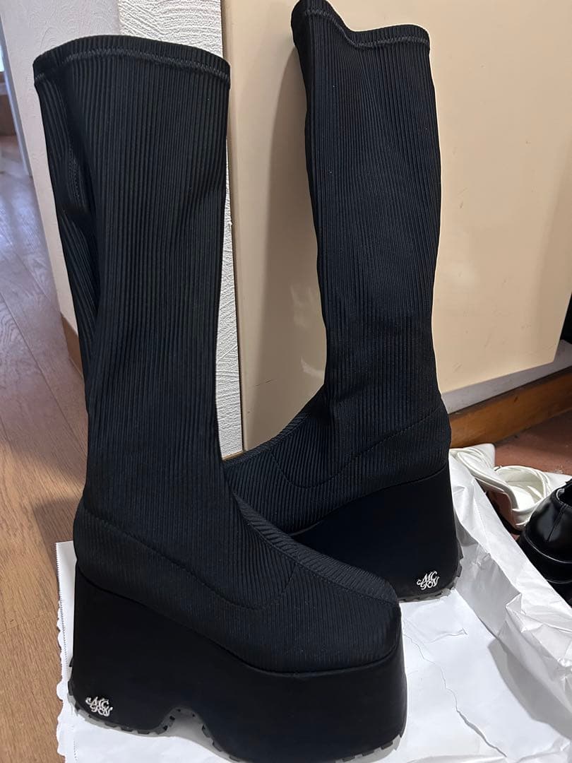 ミシェルマカロン ストレッチロングブーツ S 14.5cmヒール