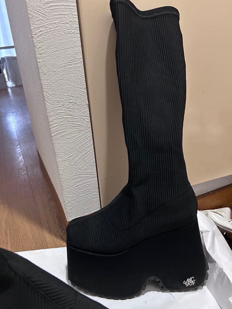 ミシェルマカロン ストレッチロングブーツ S 14.5cmヒール