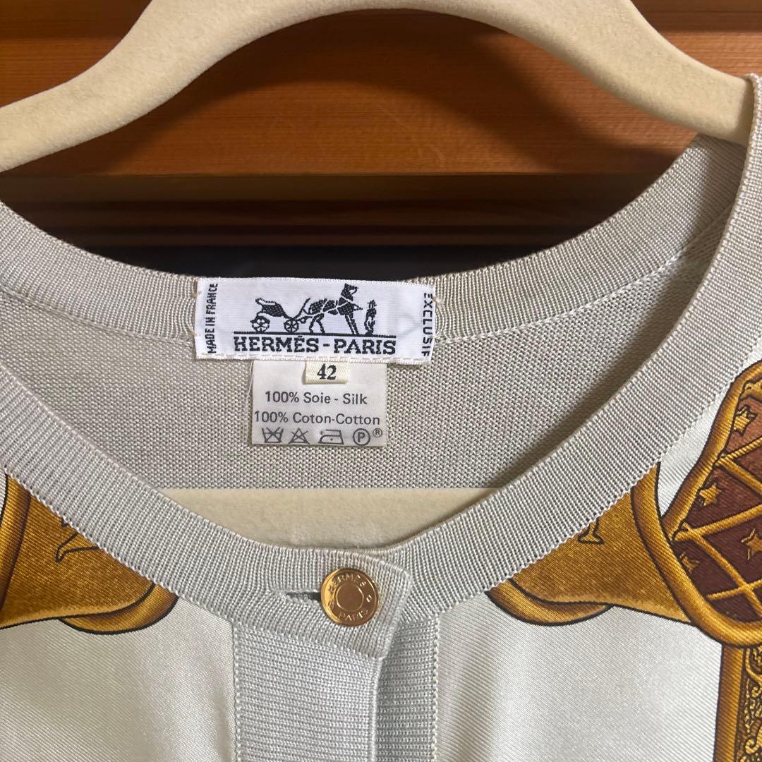 garden　　　　HERMES-PARIS シルクカーディガン 42