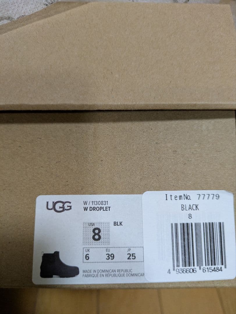 ●ゆっこ●UGG DROPLET(ドロップレット)ブラック/25cm/美品