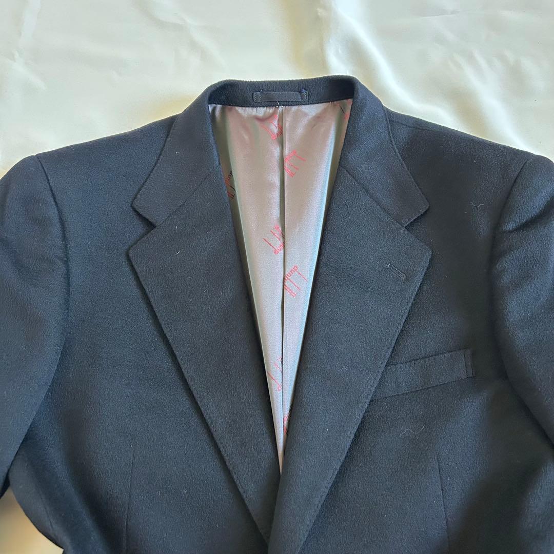 【未使用級】 dunhill カシミヤ 金ボタン 紺ブレ テーラードジャケット