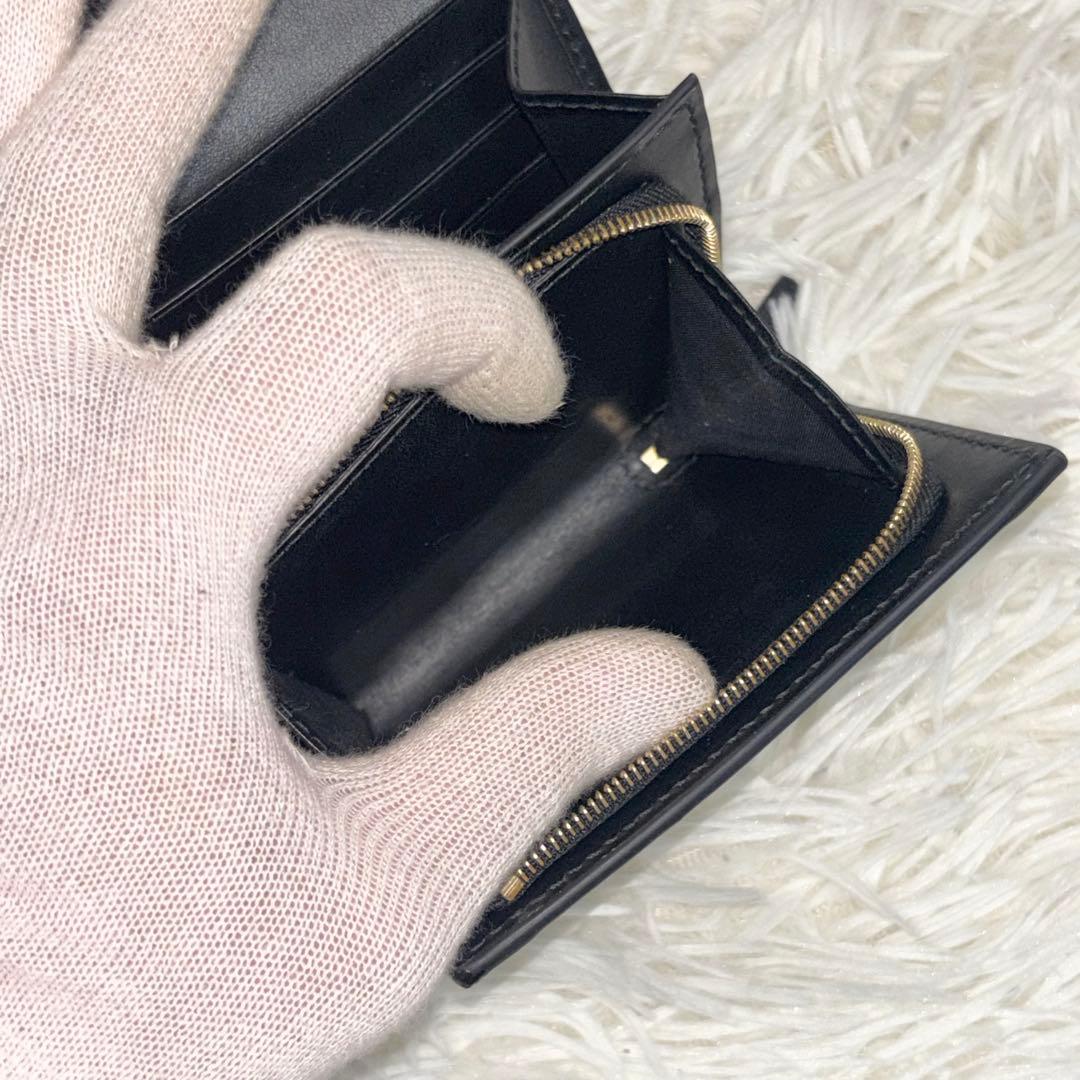 極美品✨GUCCI GG マトラッセ マーモント 二つ折り財布 キルティング 黒