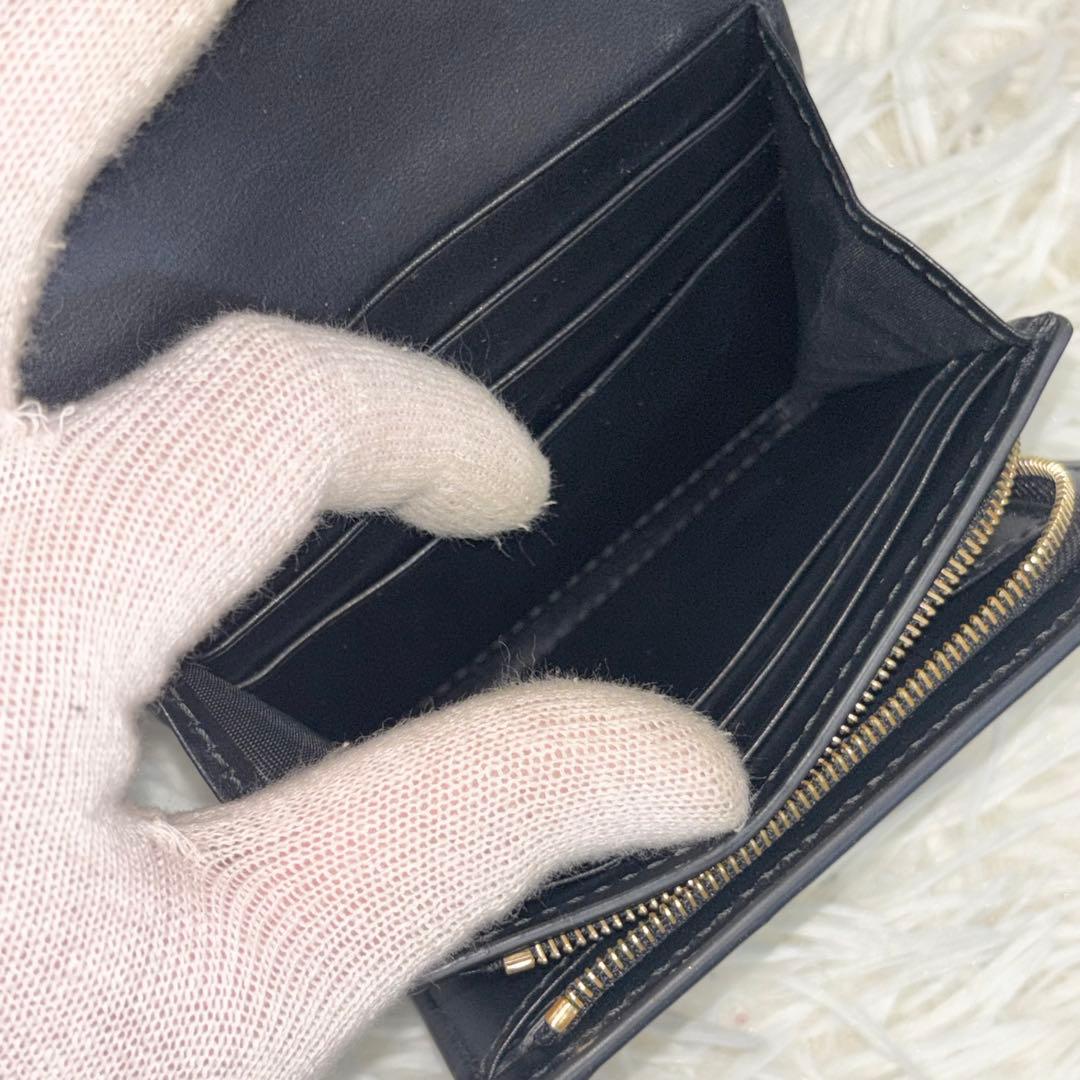 極美品✨GUCCI GG マトラッセ マーモント 二つ折り財布 キルティング 黒