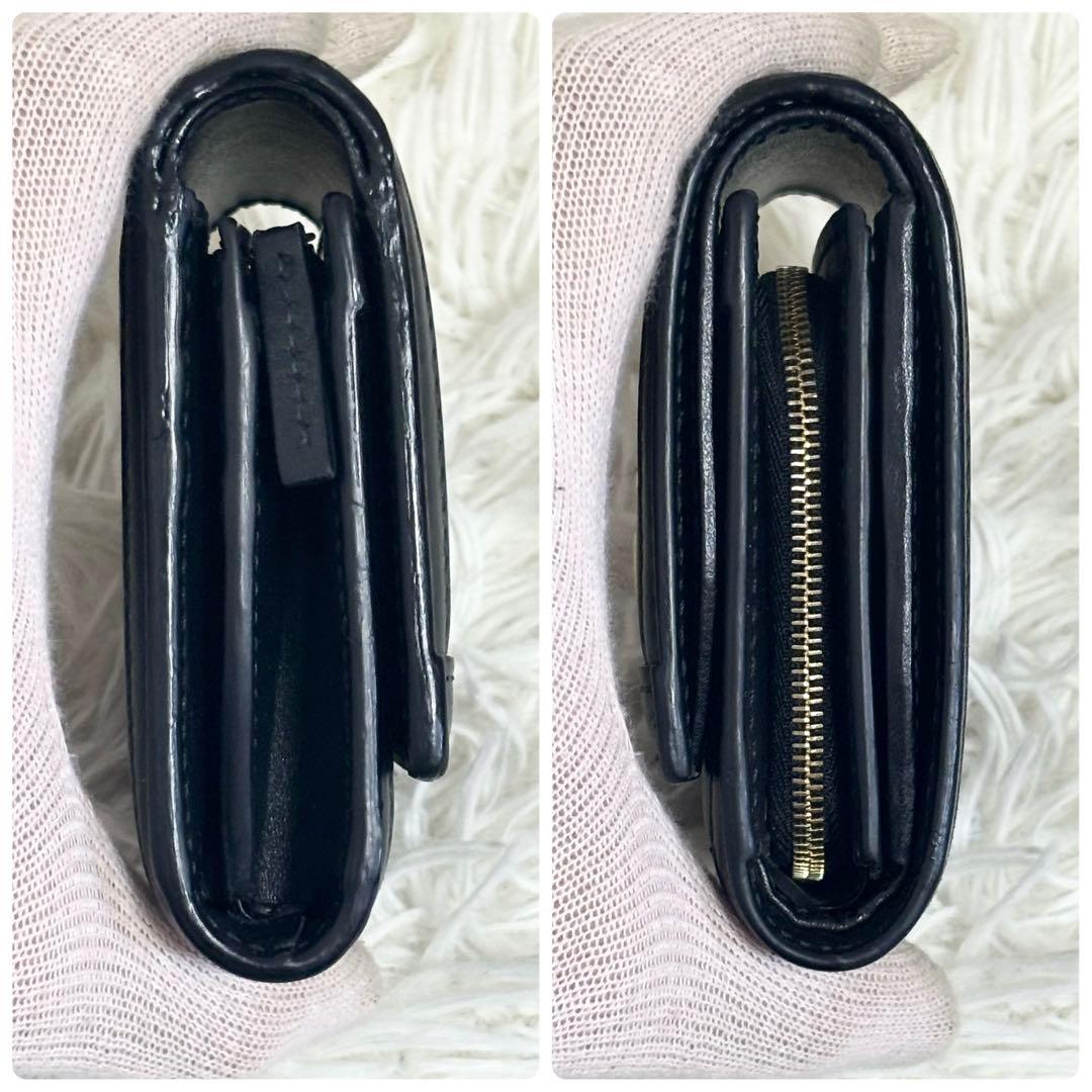 極美品✨GUCCI GG マトラッセ マーモント 二つ折り財布 キルティング 黒