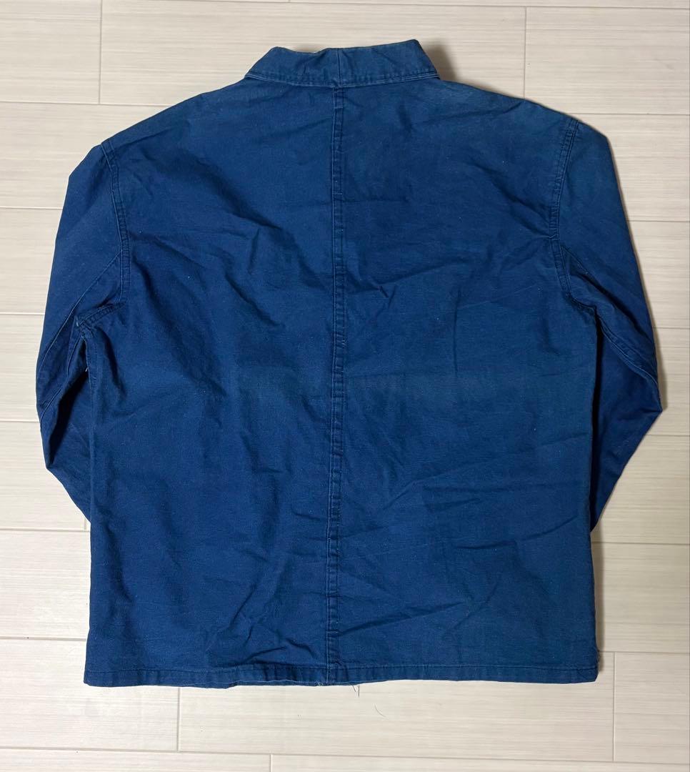 Euro Vintage インディゴ　フレンチチャイナシャツ　ジャケット