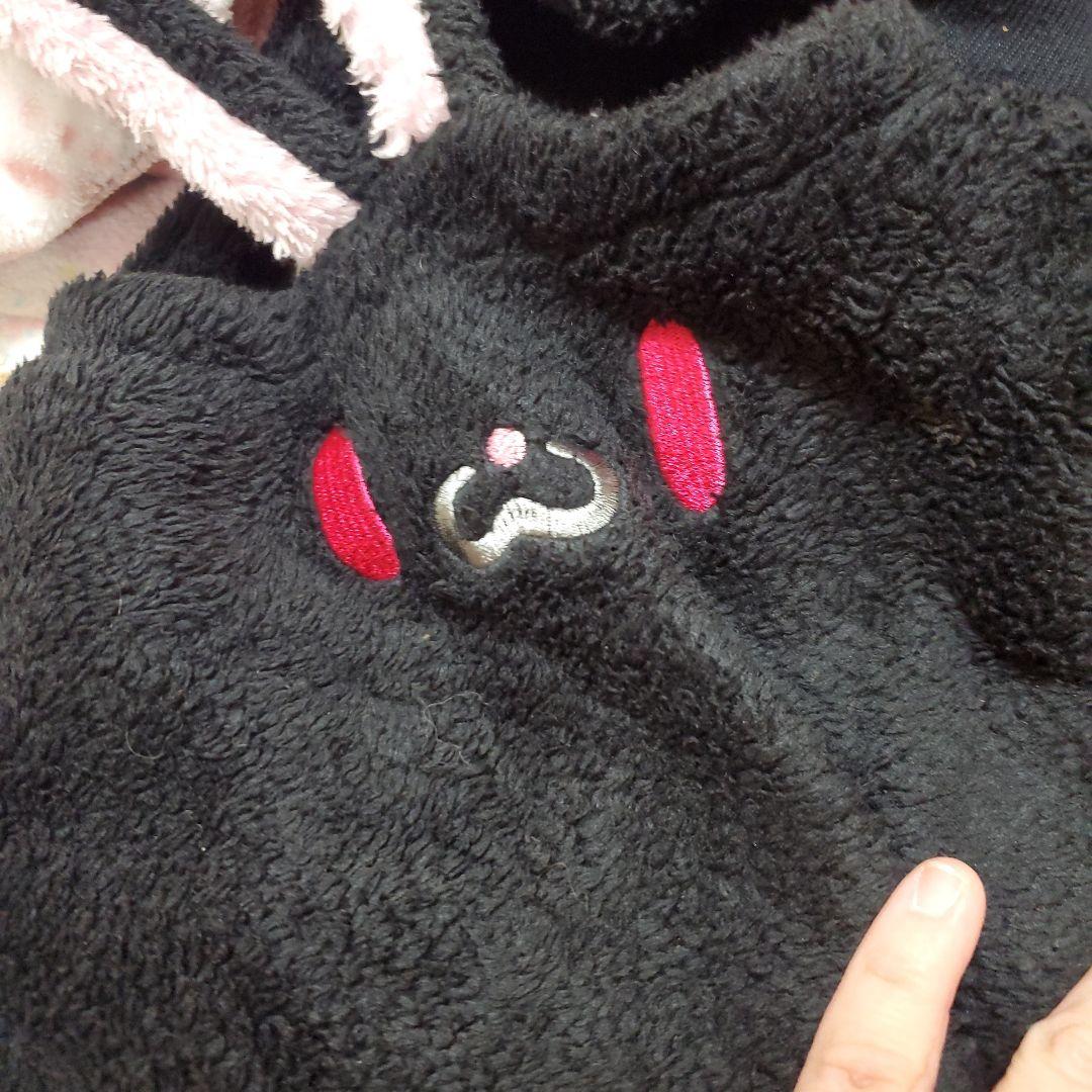 クマキカイ 汎用うさぎ グルーミー スウェット セット 黒 ルームウェア