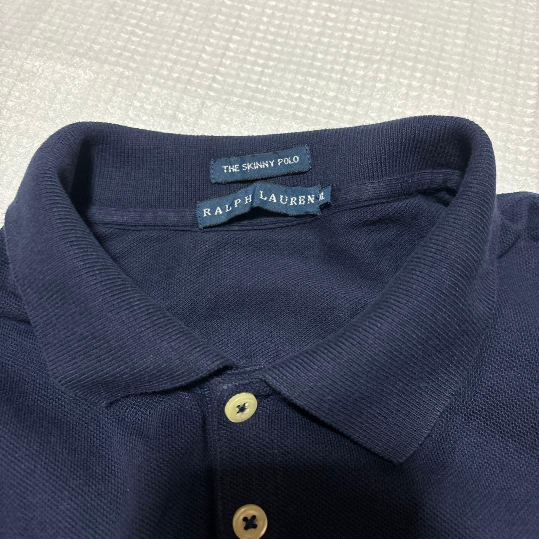 ラルフローレン　レディース　ポロシャツ　長袖　ネイビー　XL