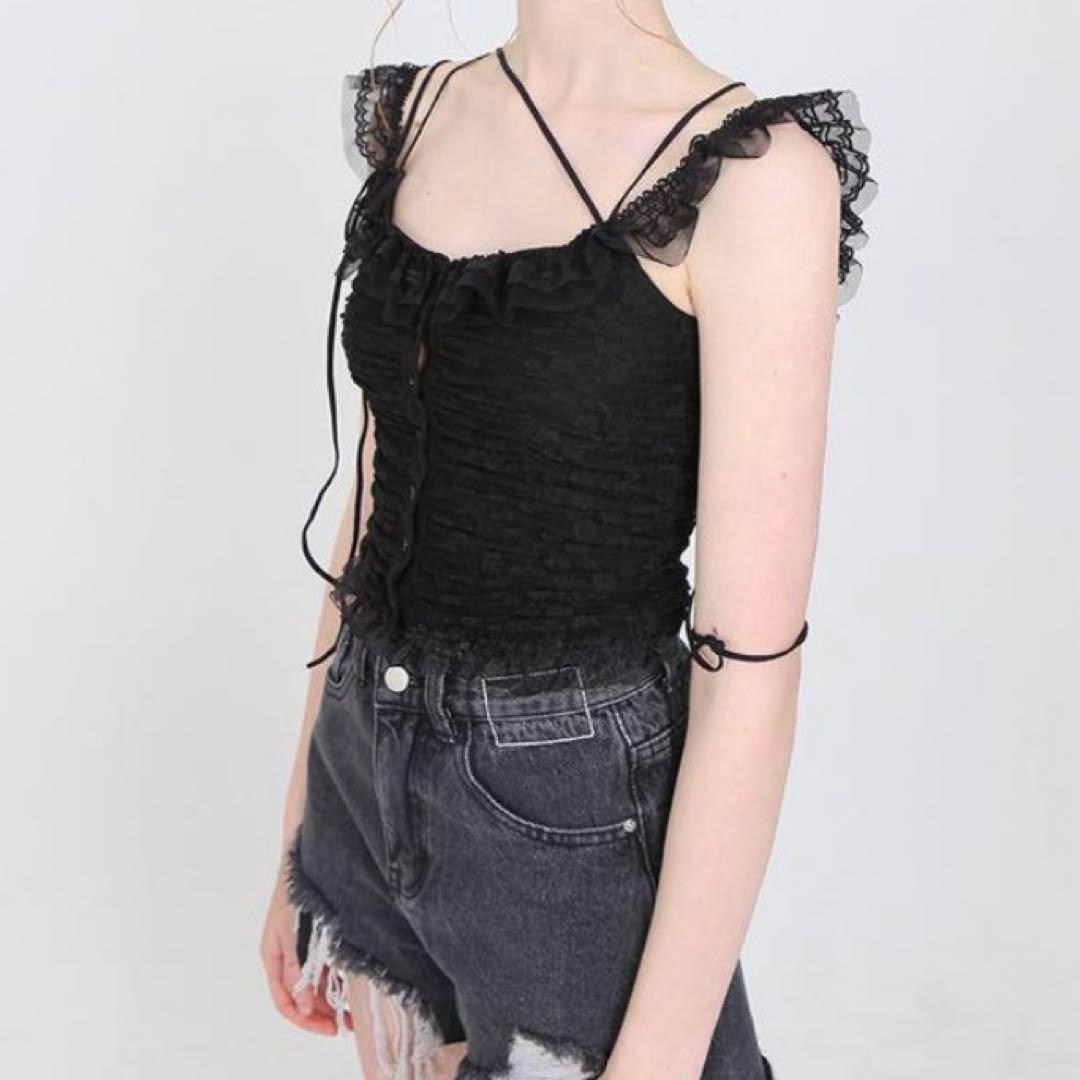 dryrose キャミトップ black