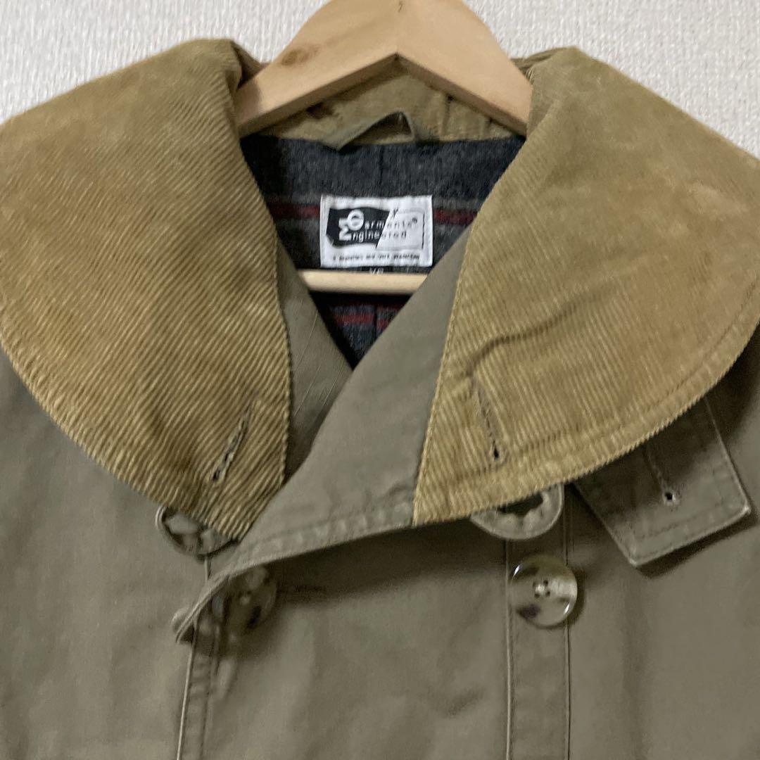 エンジニアードガーメンツ　ショールカラー　ミリタリージャケット　カーキ