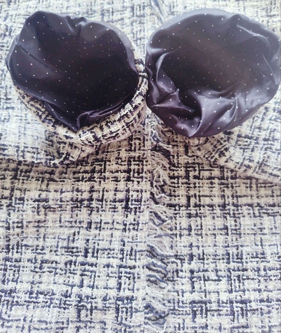 美品✨️MaxMara　ツイードノーカラーロングジャケットコート
