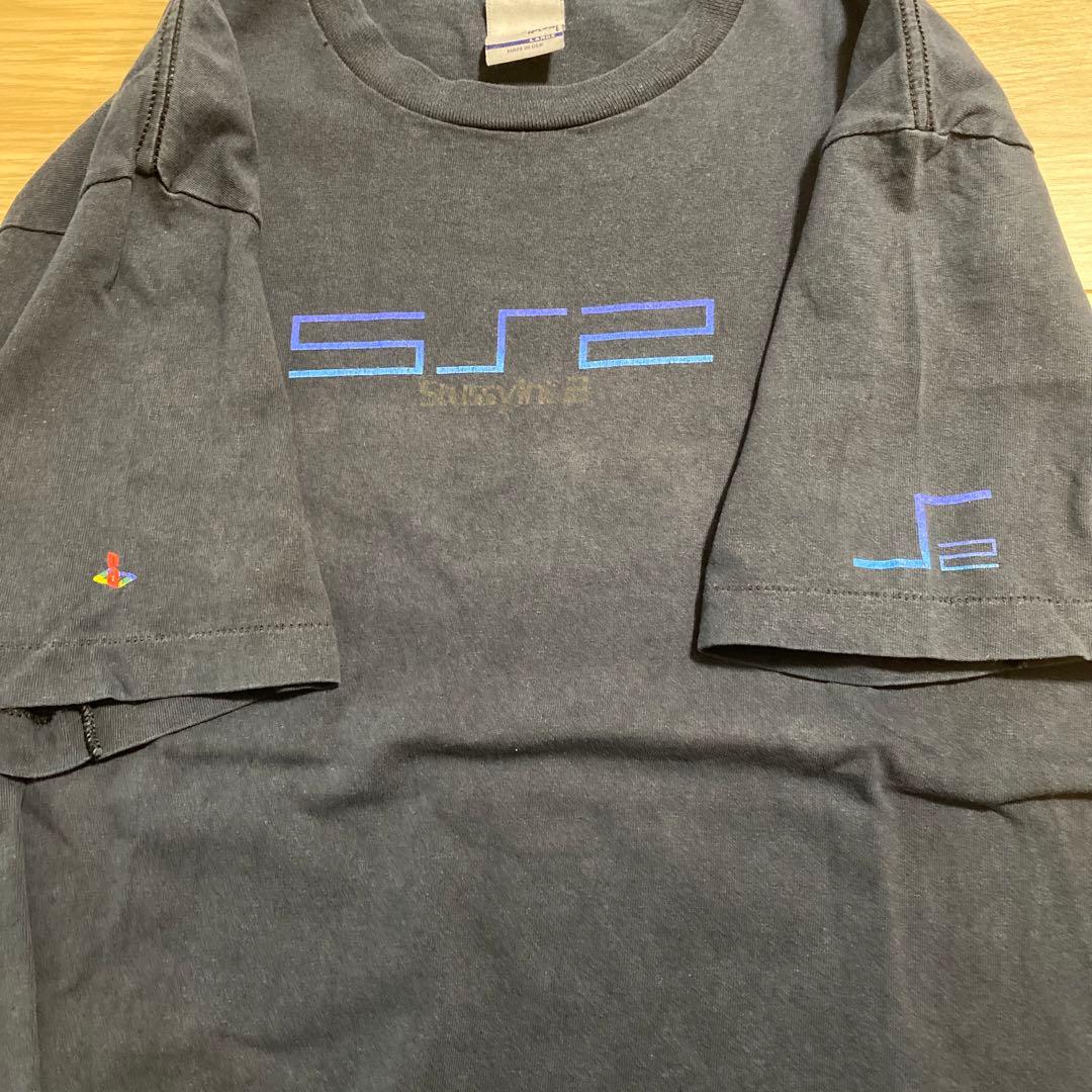stussy SS2ロゴ PlayStation Tシャツ ネイビー