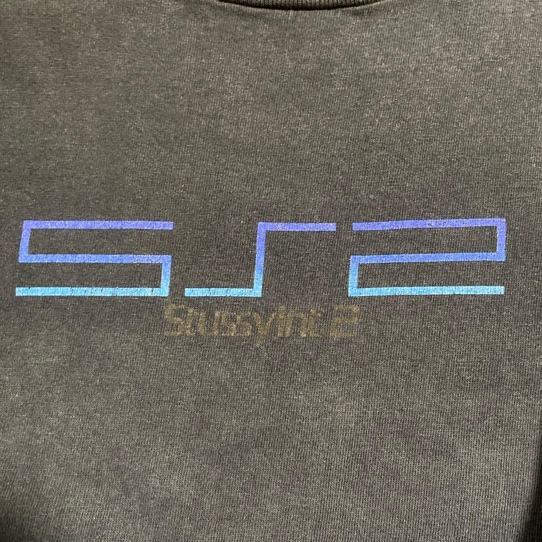 stussy SS2ロゴ PlayStation Tシャツ ネイビー