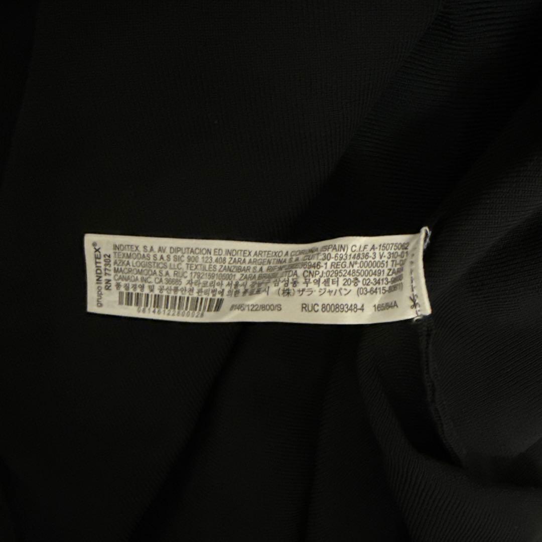 新品　ZARA ザラ　ニットワンピース　リボン　ブラック　S フレアワンピース