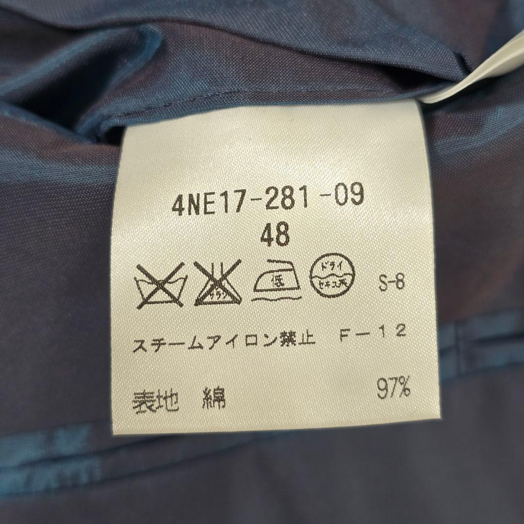 Paul Stuart コットン テーラードジャケット 日本製 ダークネイビー