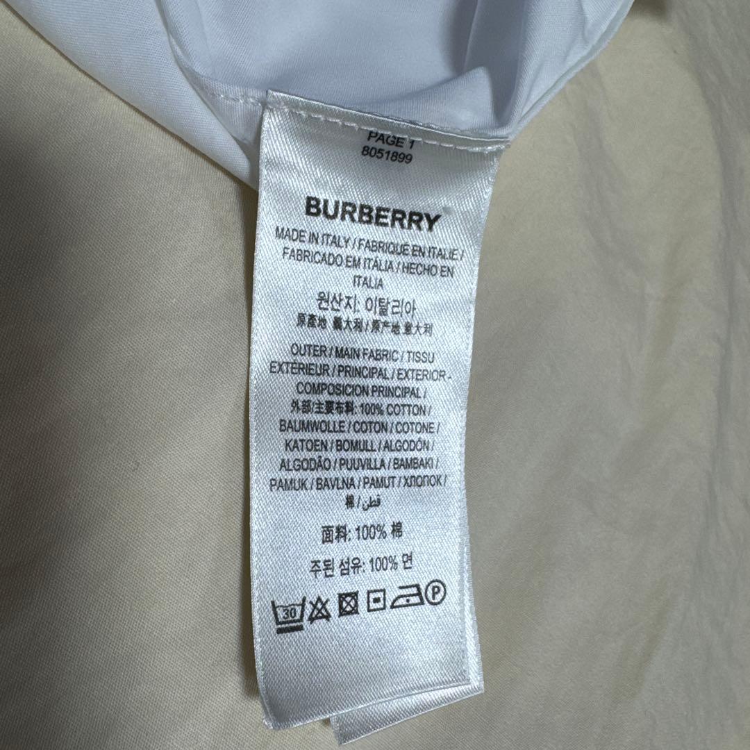 BURBERRY ノースリーブシャツ ホワイト/ブルー