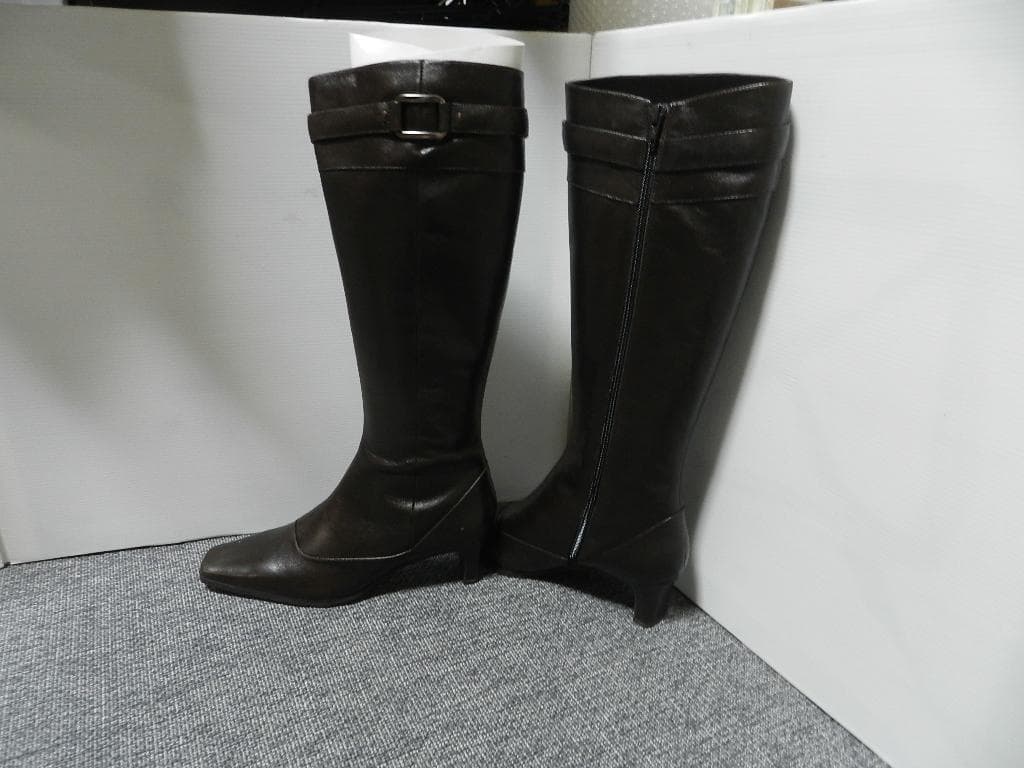 深*景様 ダークブラウン レザー ロングブーツ 26cm Camui　卑弥呼