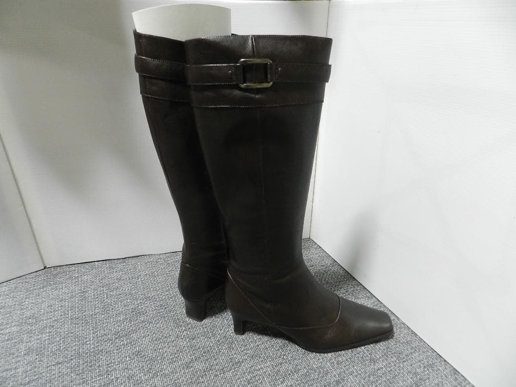 深*景様 ダークブラウン レザー ロングブーツ 26cm Camui　卑弥呼