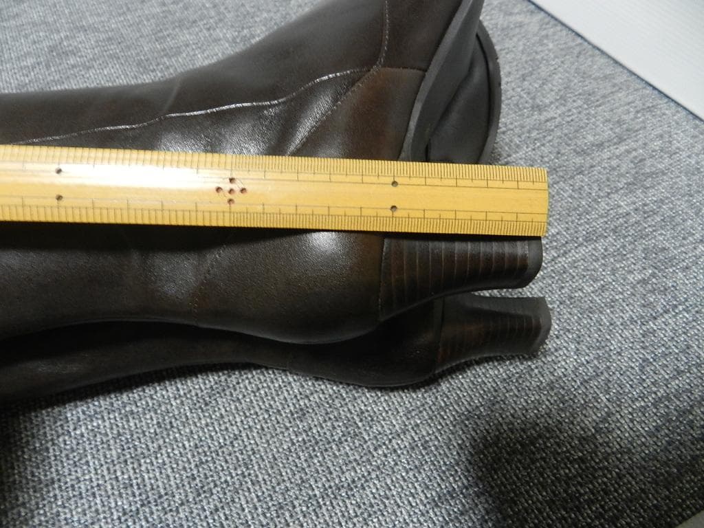 深*景様 ダークブラウン レザー ロングブーツ 26cm Camui　卑弥呼