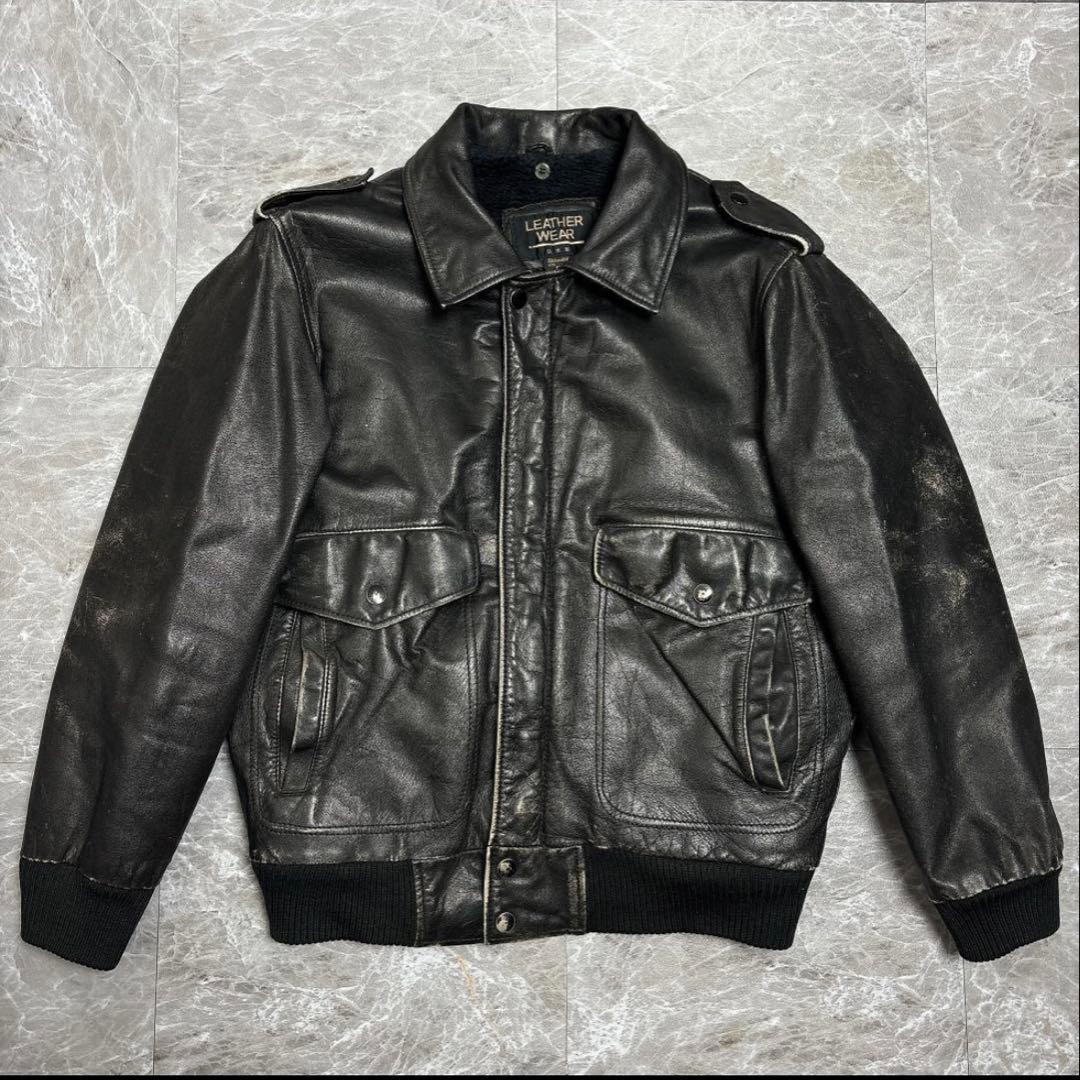 A2 type flight jacket black S フライトジャケット