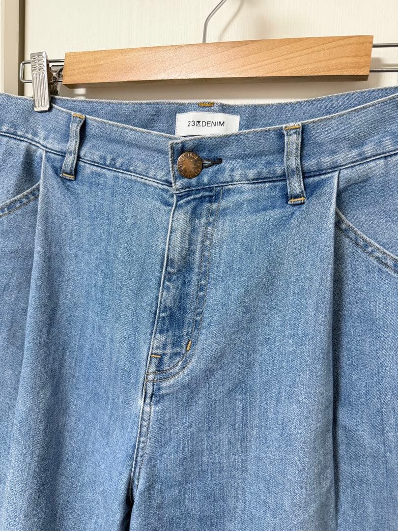 23区DENIM サマー タック ワイド パンツ　38サイズ