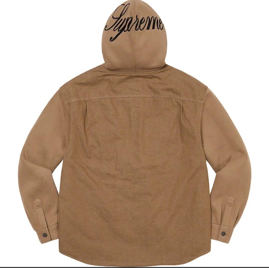 supreme　Fleece Hooded Denim Shirt シュプリーム