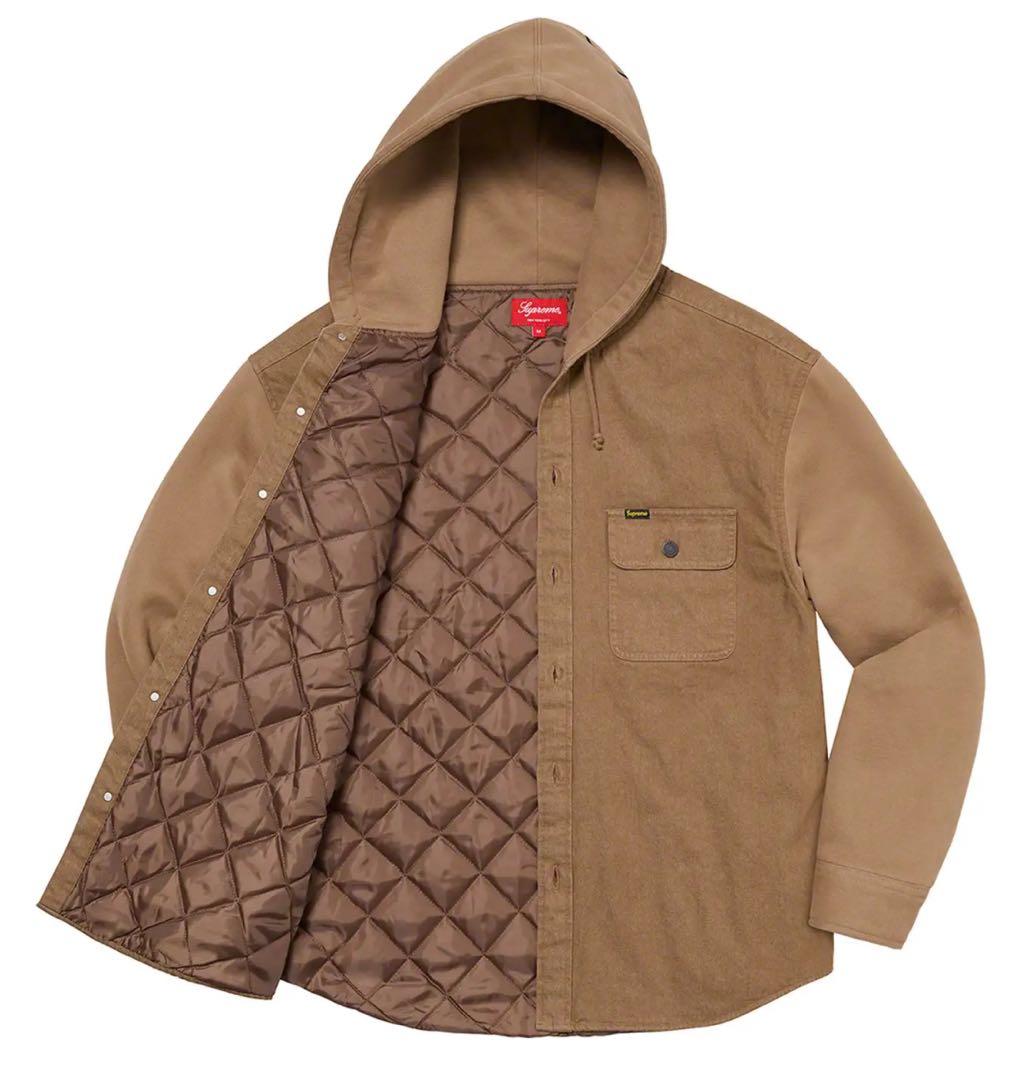 supreme　Fleece Hooded Denim Shirt シュプリーム