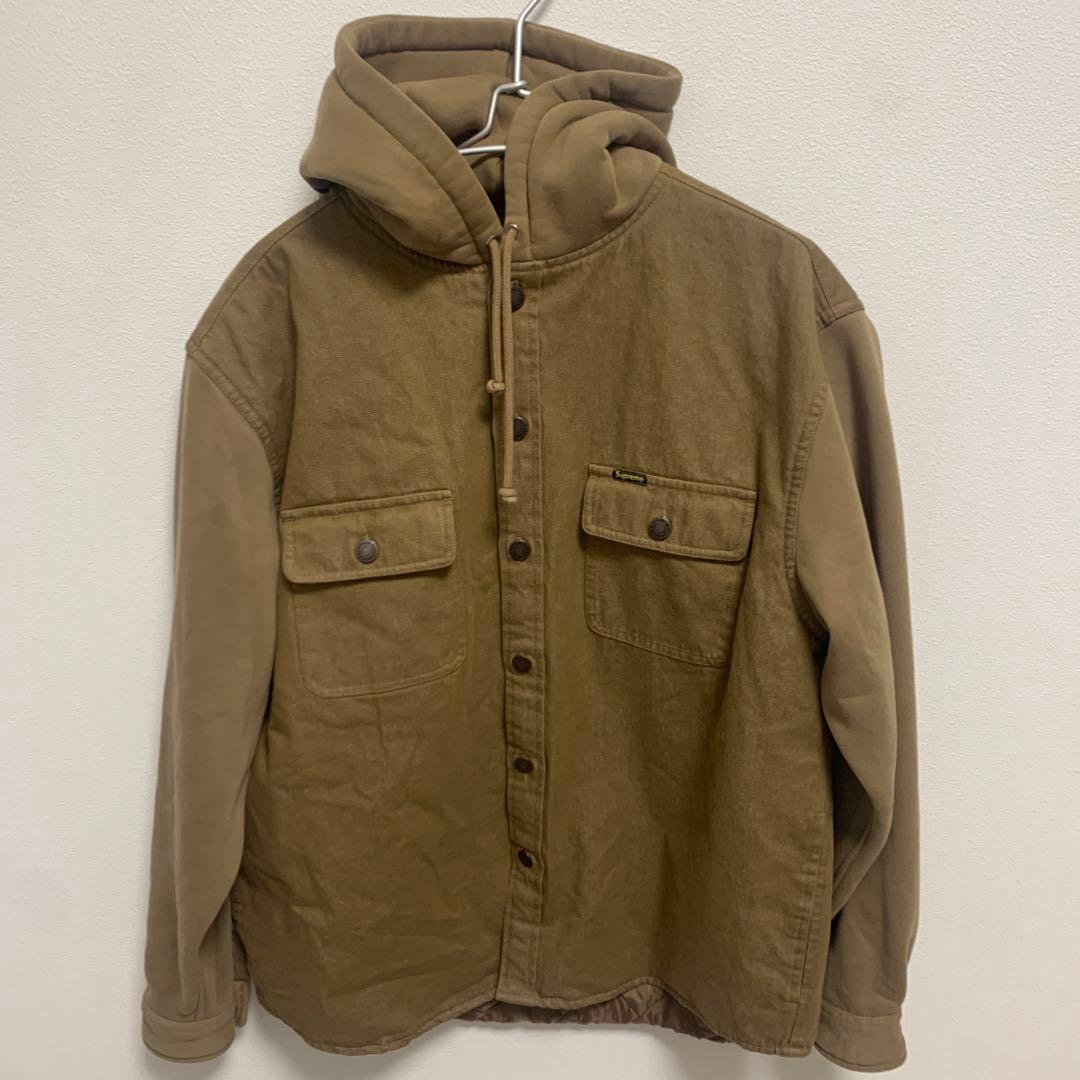 supreme　Fleece Hooded Denim Shirt シュプリーム