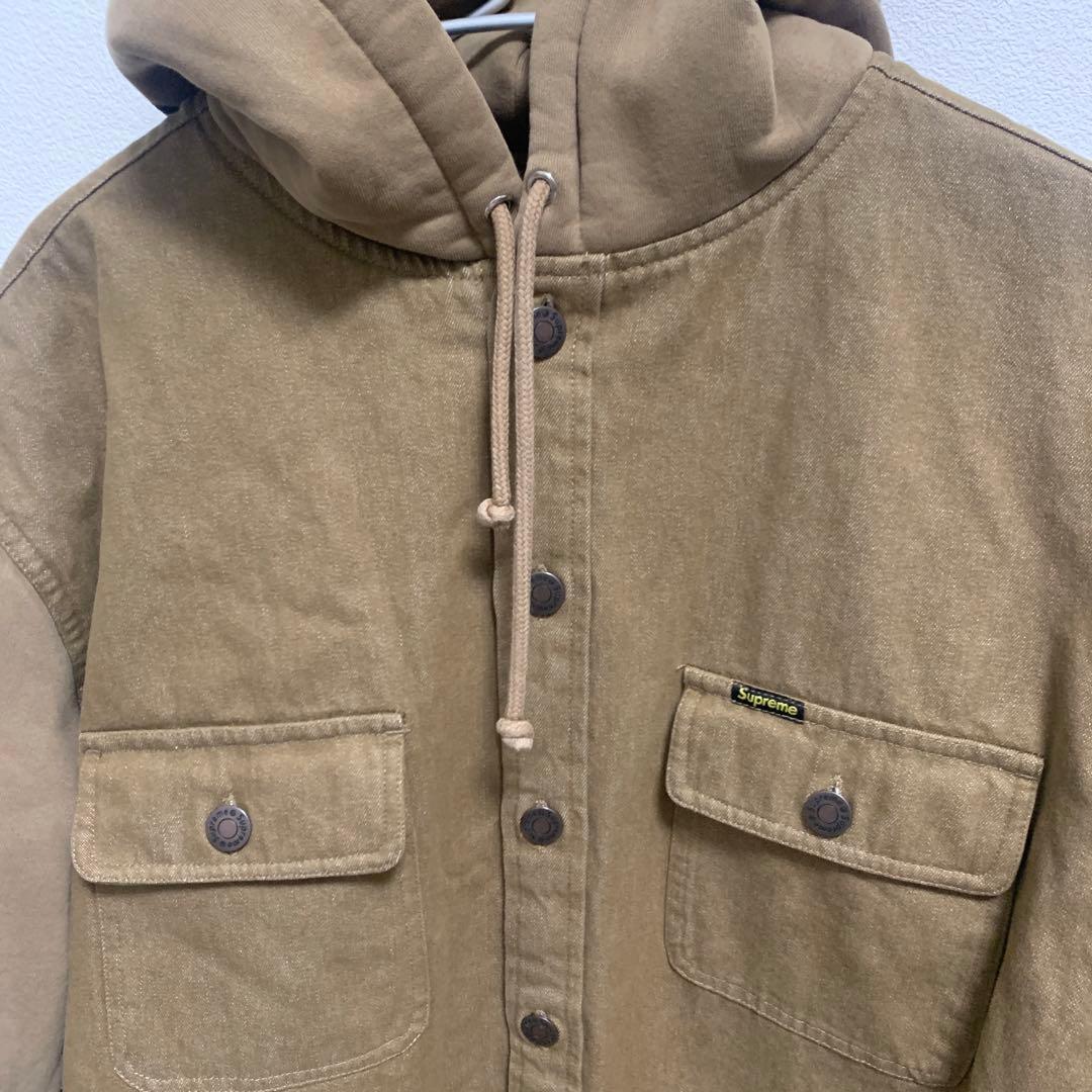 supreme　Fleece Hooded Denim Shirt シュプリーム