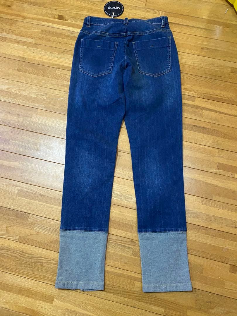 新品　ayane 異素材デザインセンタースリットスキニーデニム