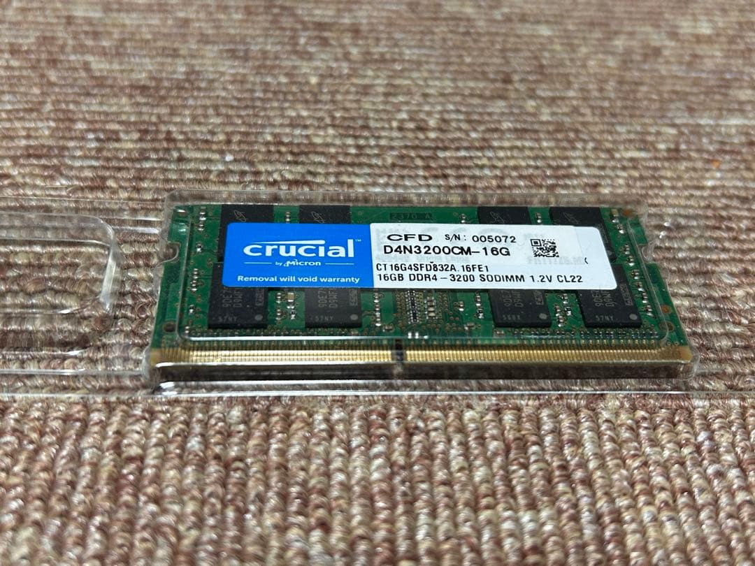 T*H様 ノート用 DDR4 3200 SODIMM 16GB クルーシャル マ