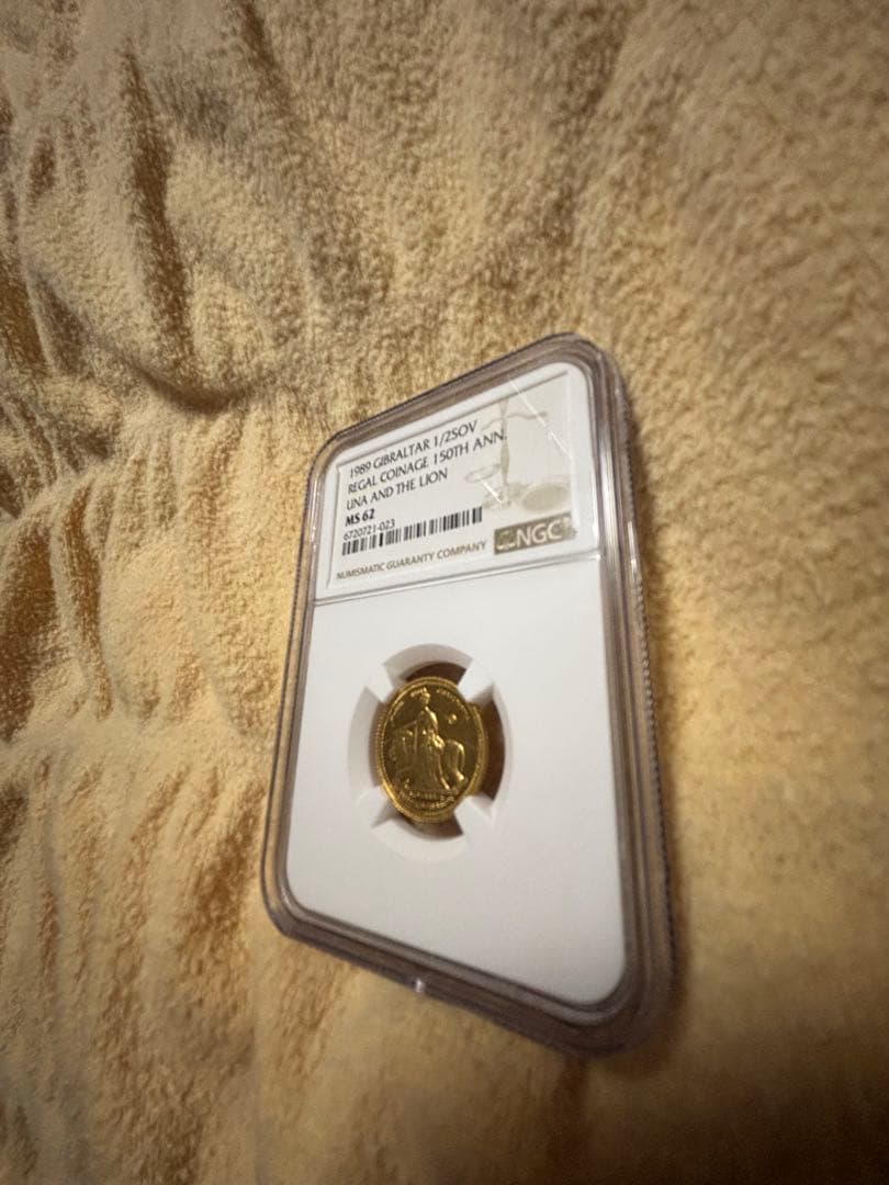 1989年 ウナとライオン　金貨 ハーフソブリン NGC 　イギリス　古銭