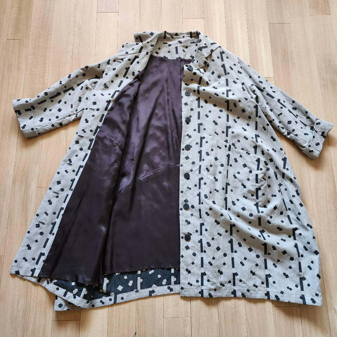センソユニコ 慈雨 ロングコート ベージュ 　薄手 オーバーサイズ ☆未使用☆