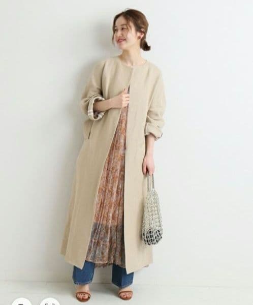 こと　IENA　リネンコート
