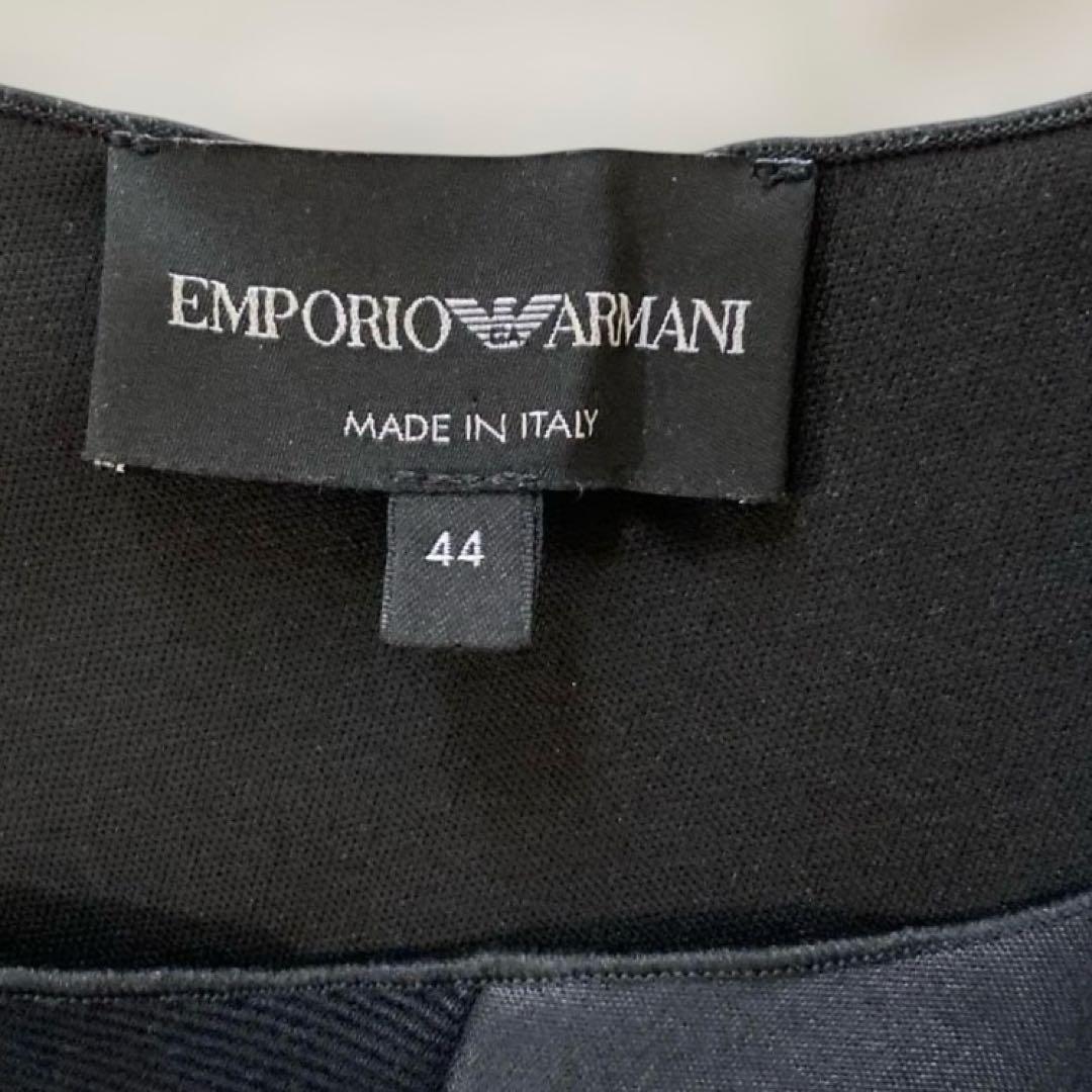 EMPORIOARMANI エンポリオアルマーニ ノースリーブ 黒ワンピース44