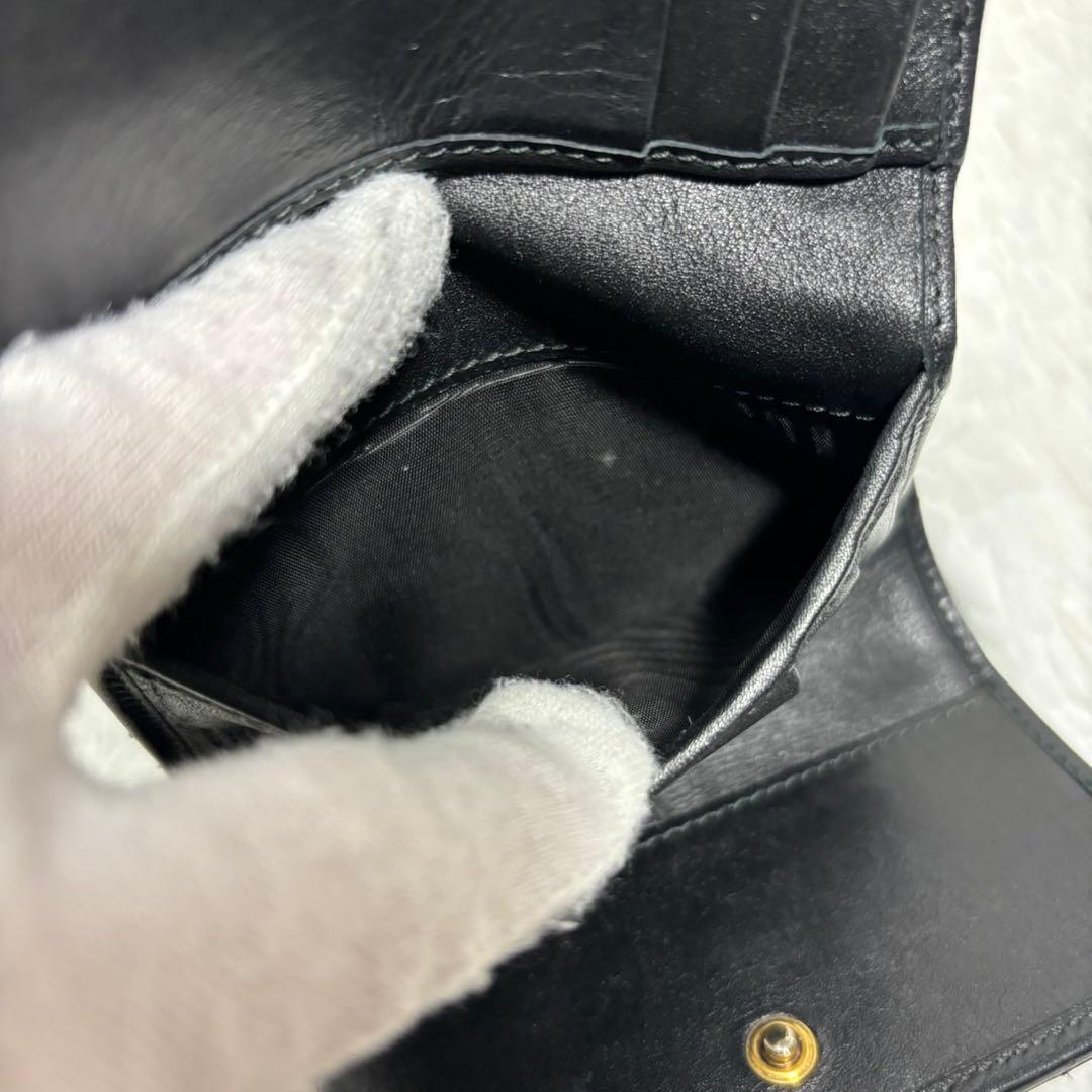✨箱付き✨ グッチ マーモント キルティング 三つ折り財布 GG ブラック