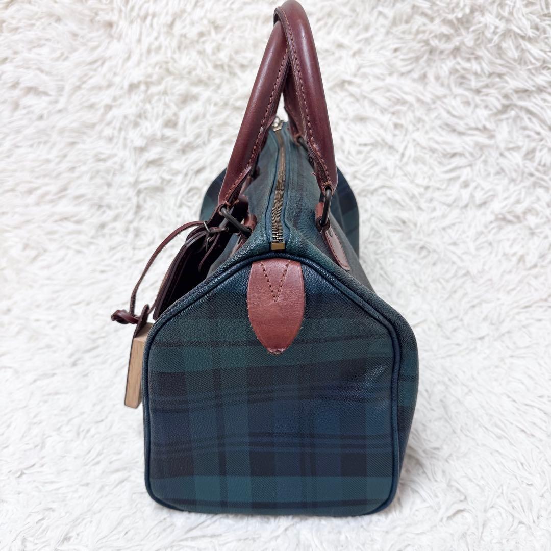 【鬼美品】ポロラルフローレン ミニボストンバッグ ブラックウォッチ