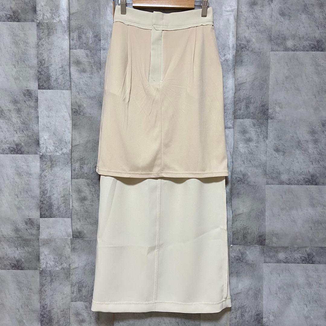 【CAPRICIEUX LE'MAGE】マキシIラインスカート 新品 エクリュ