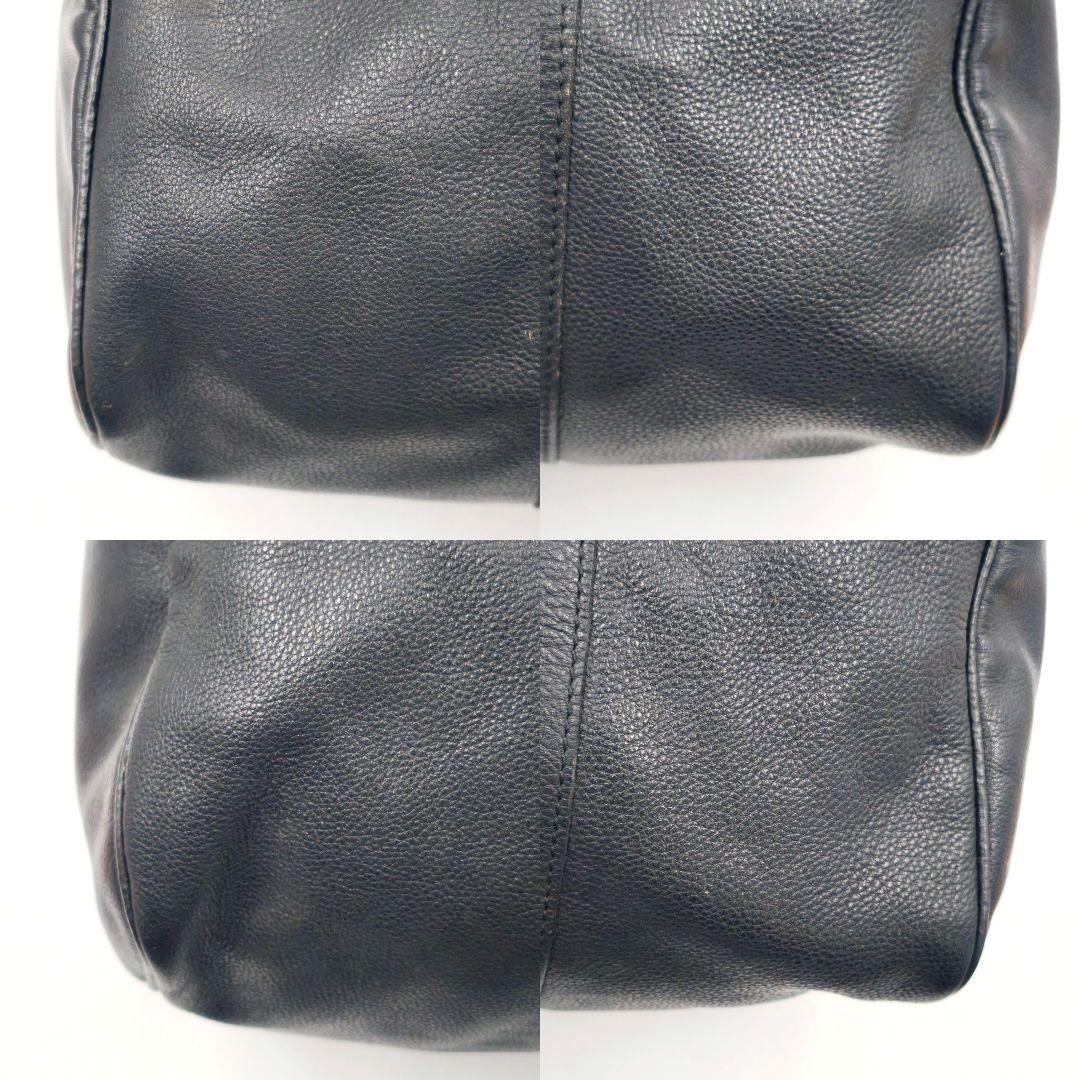 【美品 高級◎】ロンシャン ミニボストン オールレザー ロゴ型押し 黒