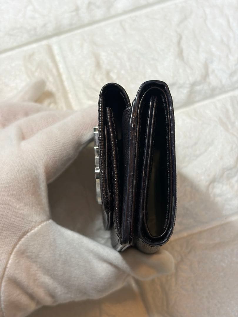 (美品)Vivienne Westwood 3つ折り財布 ビッグオーブ グリーン