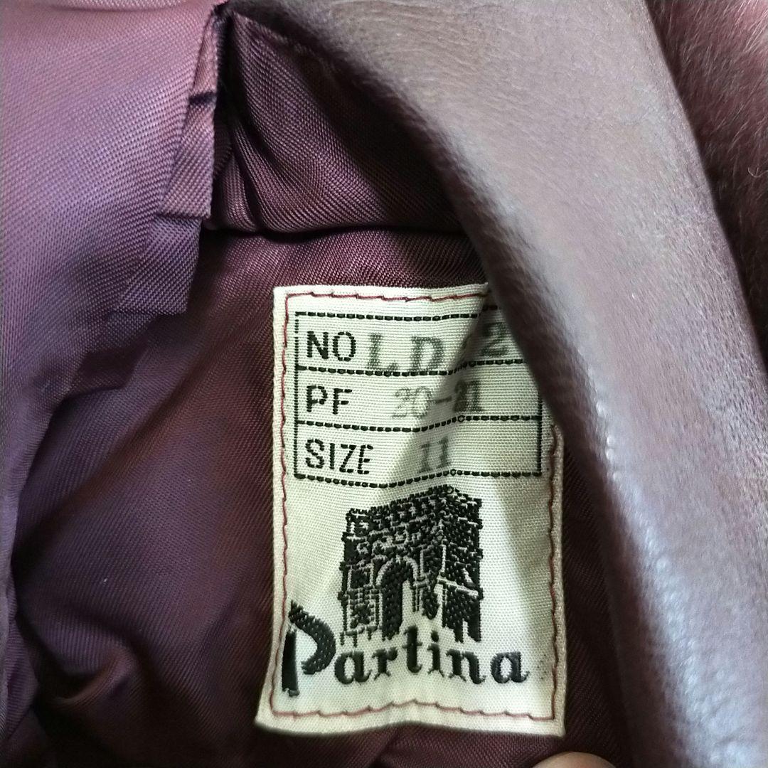 ✨️極美品✨Partina レザーコート　ブラウン　リアルファー