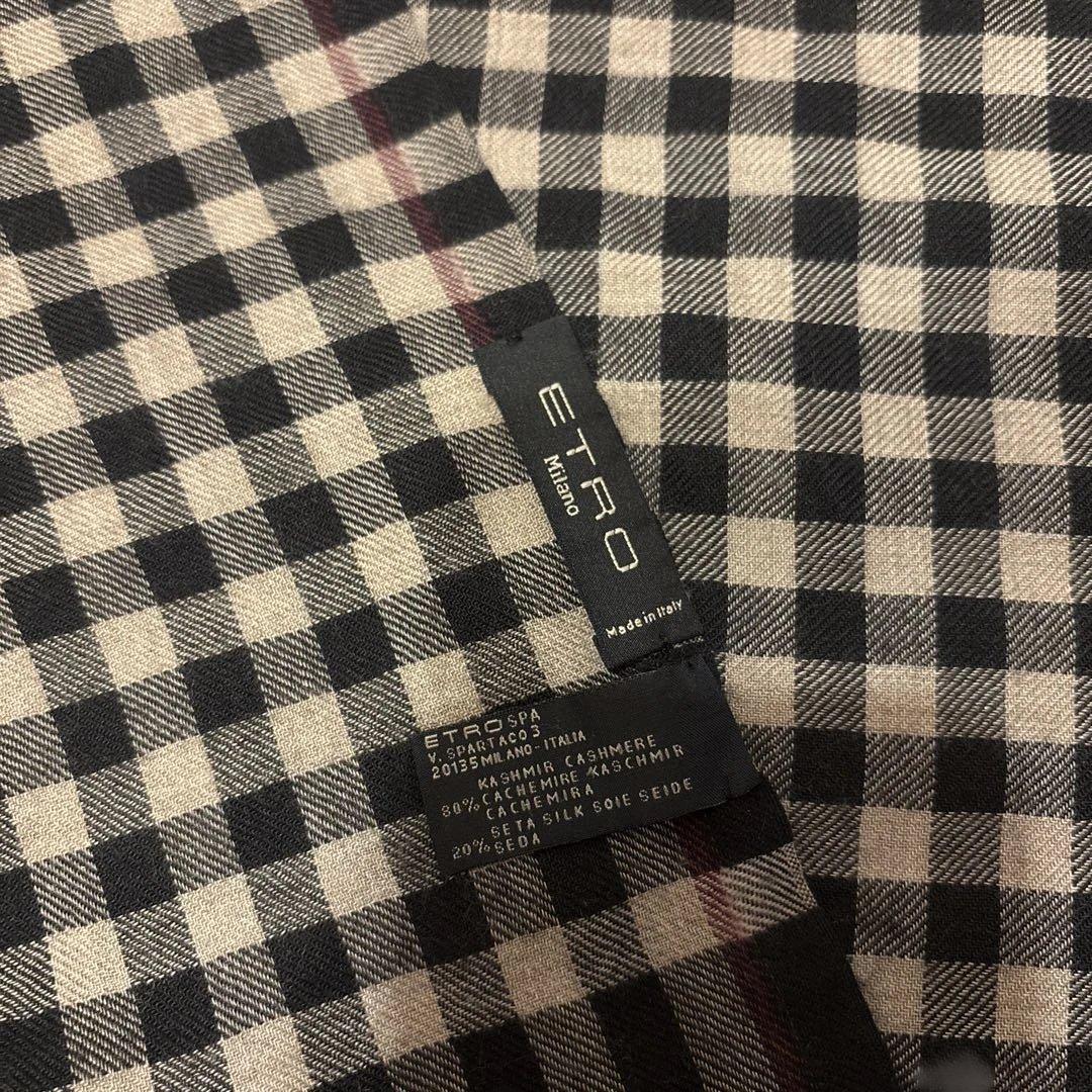 ETRO エトロ スカーフ ショール チェック 大判