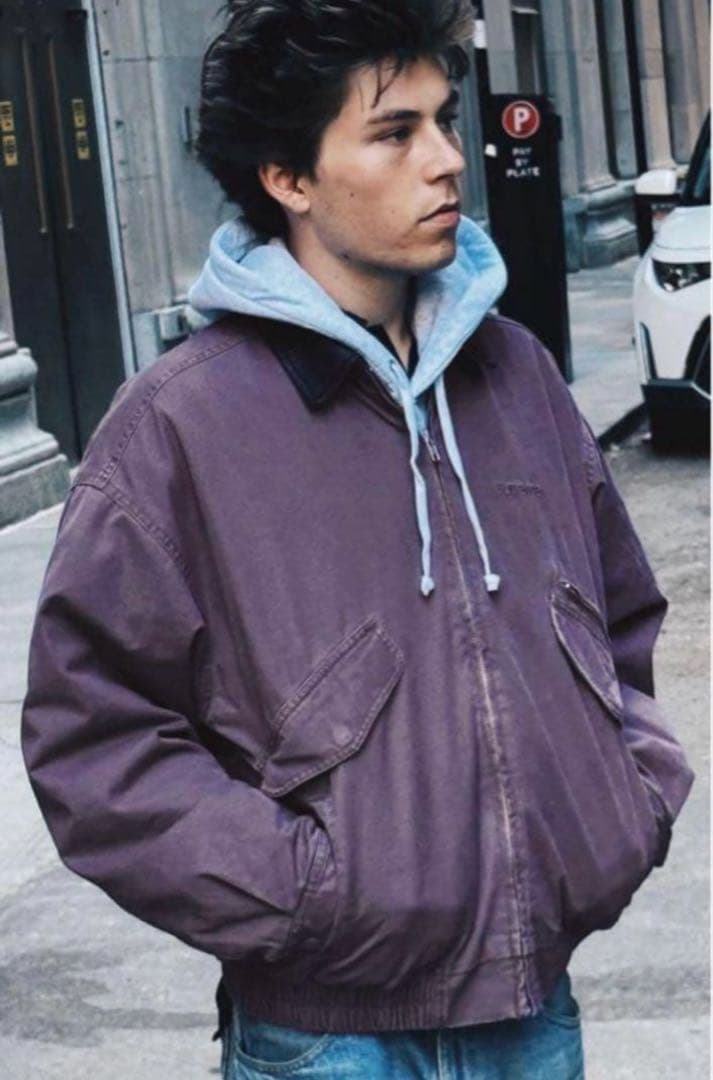 ジャケット・アウター supreme Leather Collar Utility Jacket BK