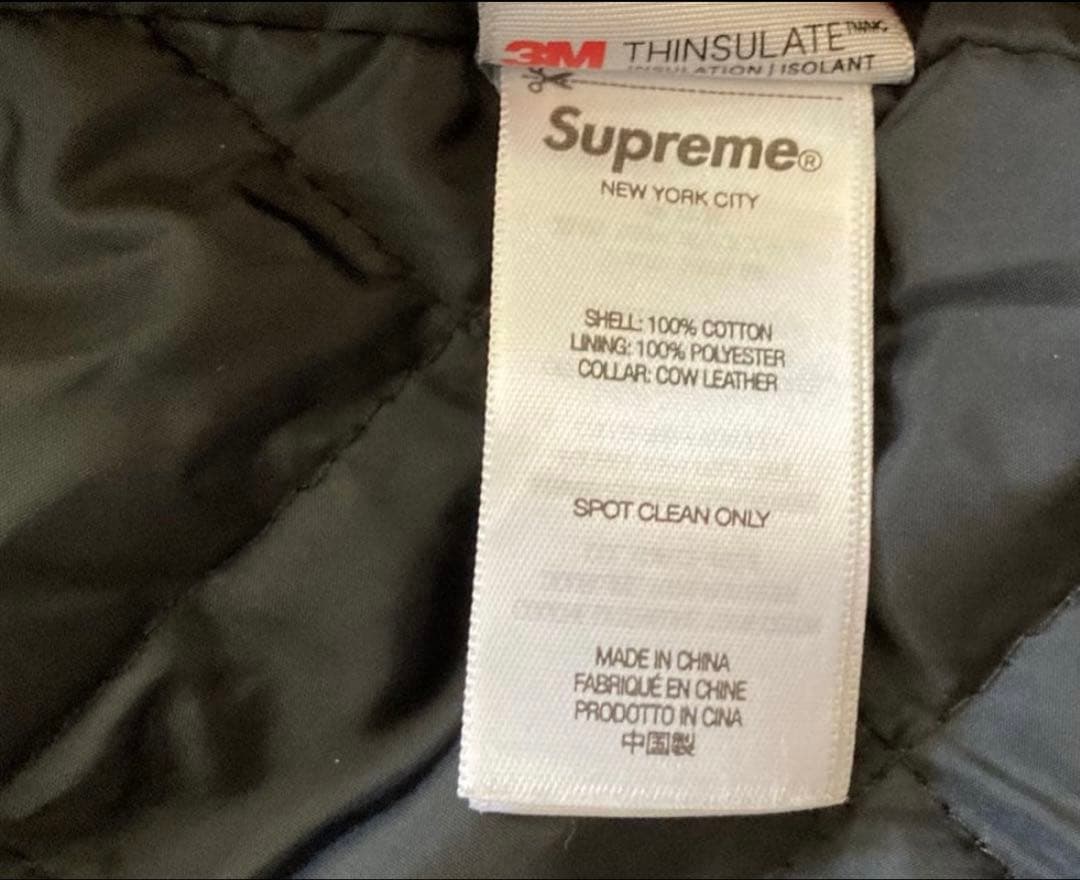 ジャケット・アウター supreme Leather Collar Utility Jacket BK