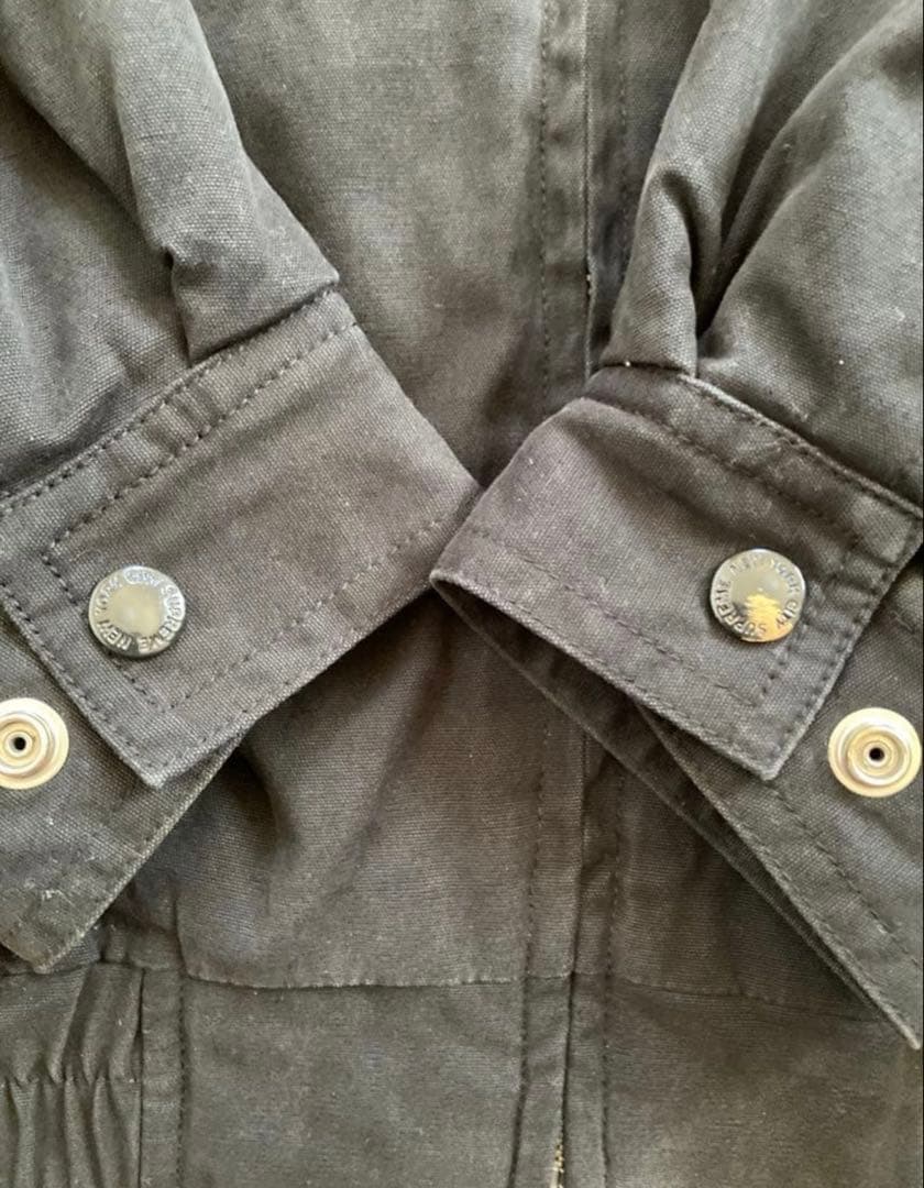 ジャケット・アウター supreme Leather Collar Utility Jacket BK