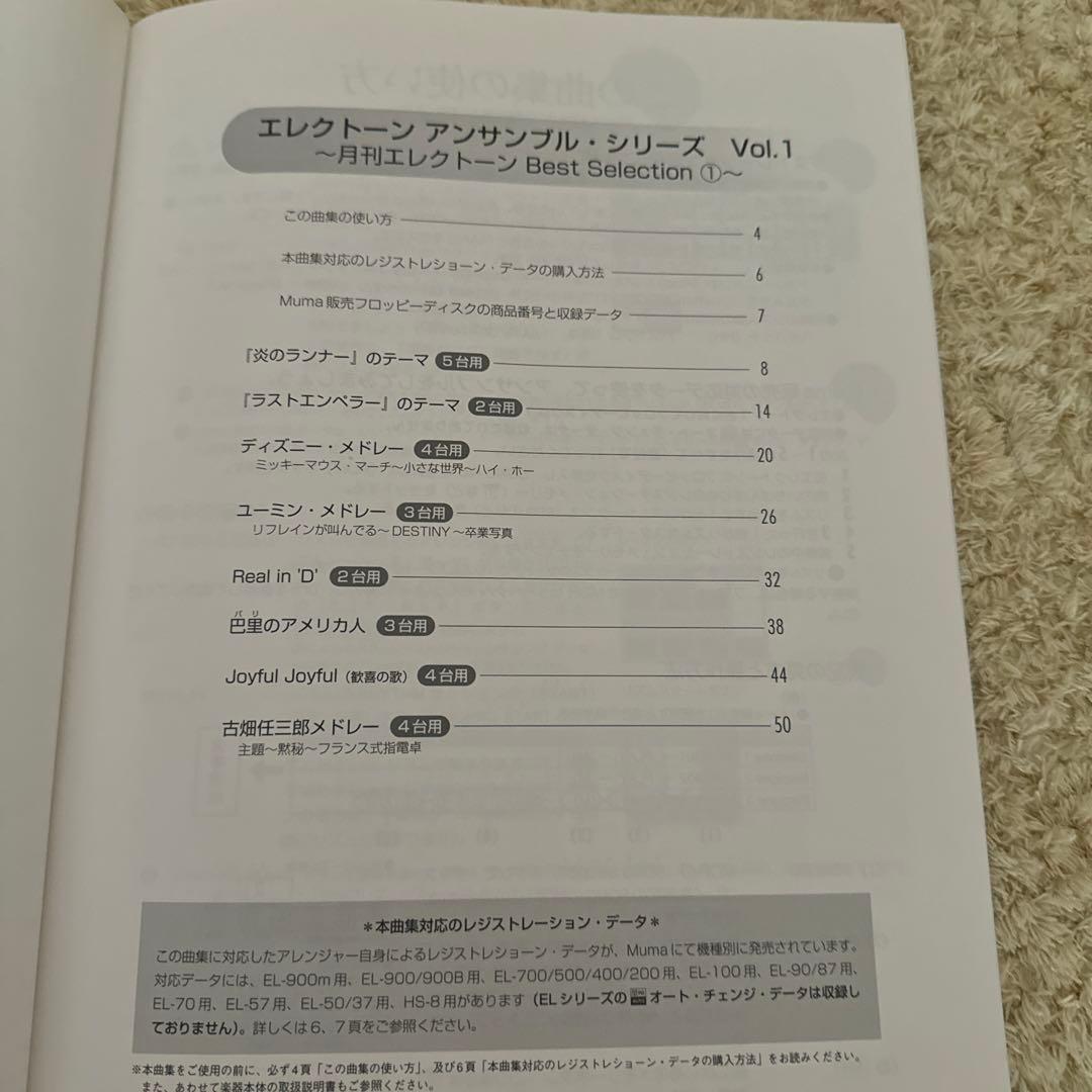 エレクトーンアンサンブルvol.1 月刊エレクトーンBest Selection