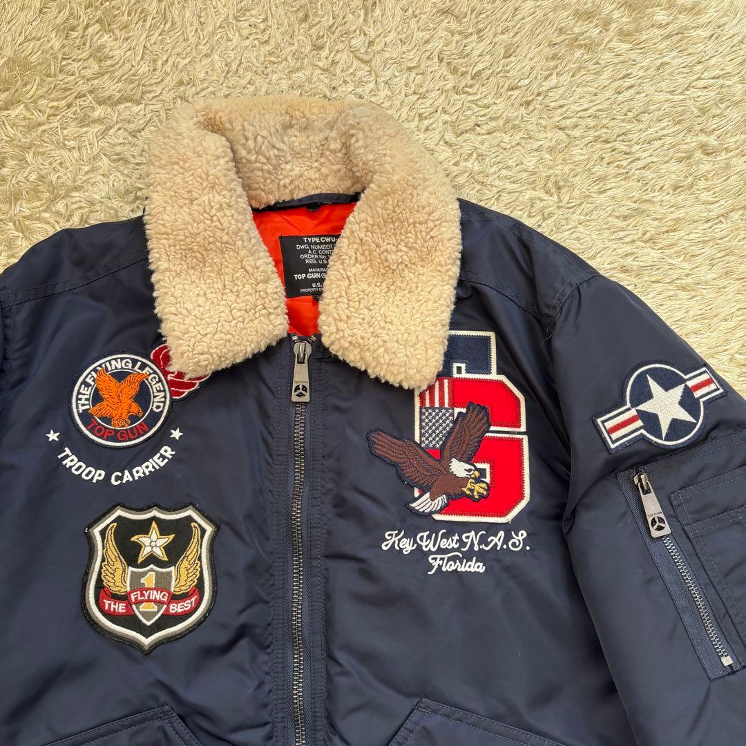 美品　TOP GUN \"EAGLE\" フライトジャケット　CWU-45 XL