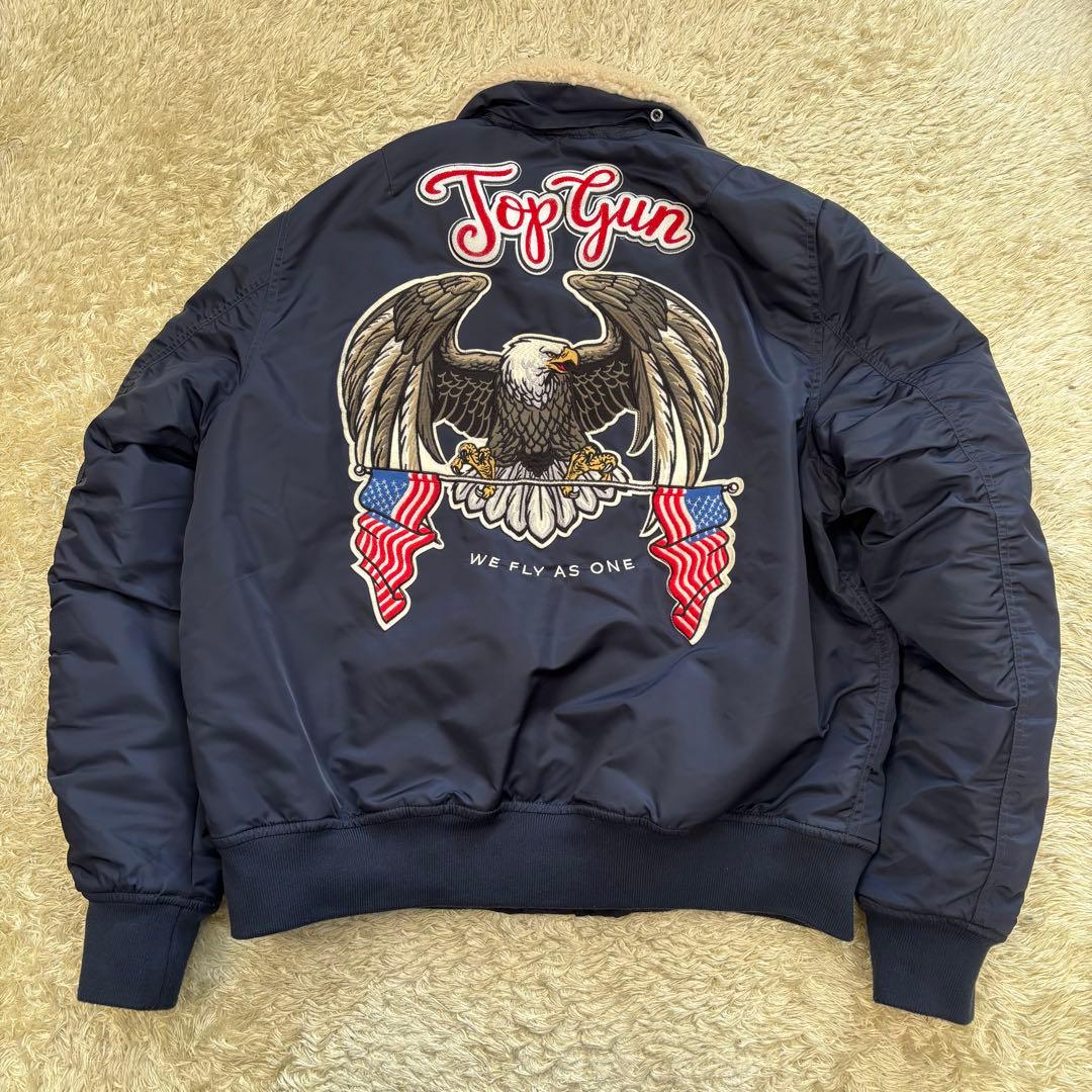 美品　TOP GUN \"EAGLE\" フライトジャケット　CWU-45 XL