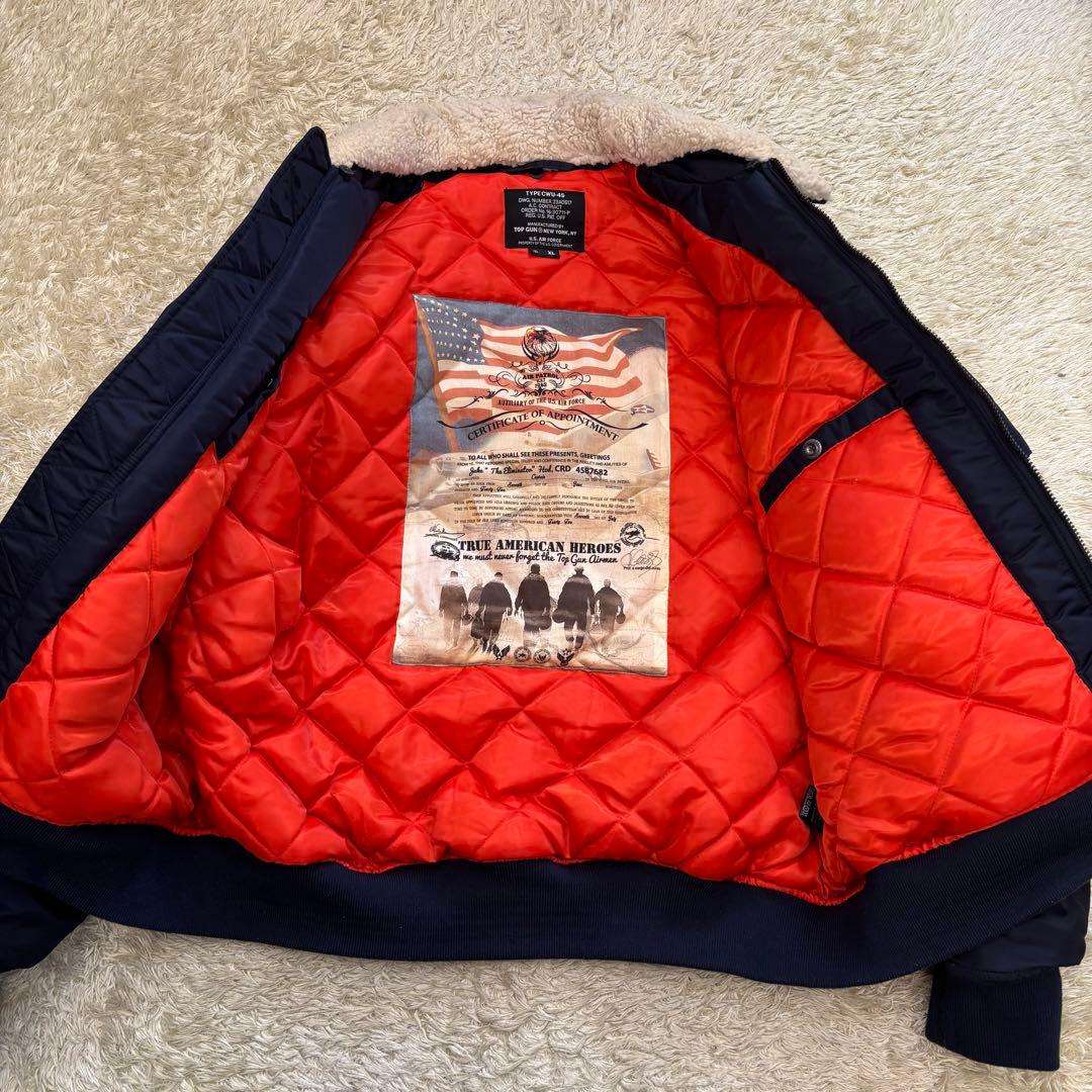 美品　TOP GUN \"EAGLE\" フライトジャケット　CWU-45 XL